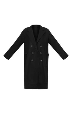 Prettylittlething Black Double Breasted Wool Look Overcoat -Pretty Little Thing Shop 0021b5d991b8d4a2c1b5d170ff396b78dad55c25 cnd3377 5