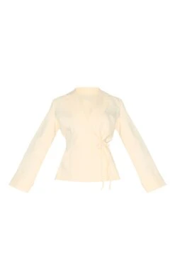 Prettylittlething Cream Premium Woven Tie Side Blazer Jumpsuit -Pretty Little Thing Shop 004b344fa4a1b7f6448b95fd510cb0bc82beea80 cnl9239 5