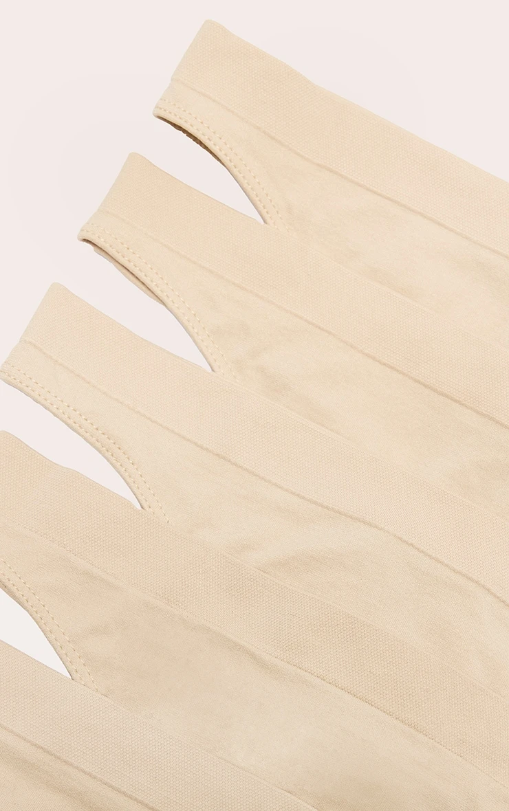 Prettylittlething Nude Pack Of 5 Seamless Thong 2 Prettylittlething Nude Pack Of 5 Seamless Thong - Image 2