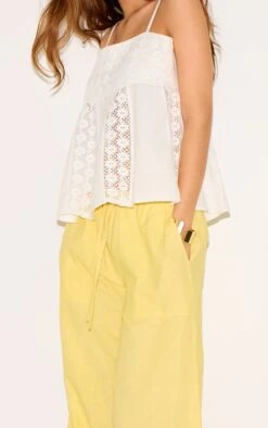 Prettylittlething Lemon Cotton Linen Look Drawstring Waist Pants -Pretty Little Thing Shop 00b6df809696d097bf4794a22dffc88a23a95ffb CNM3512 4 lemon cotton linen look drawstring waist trousers