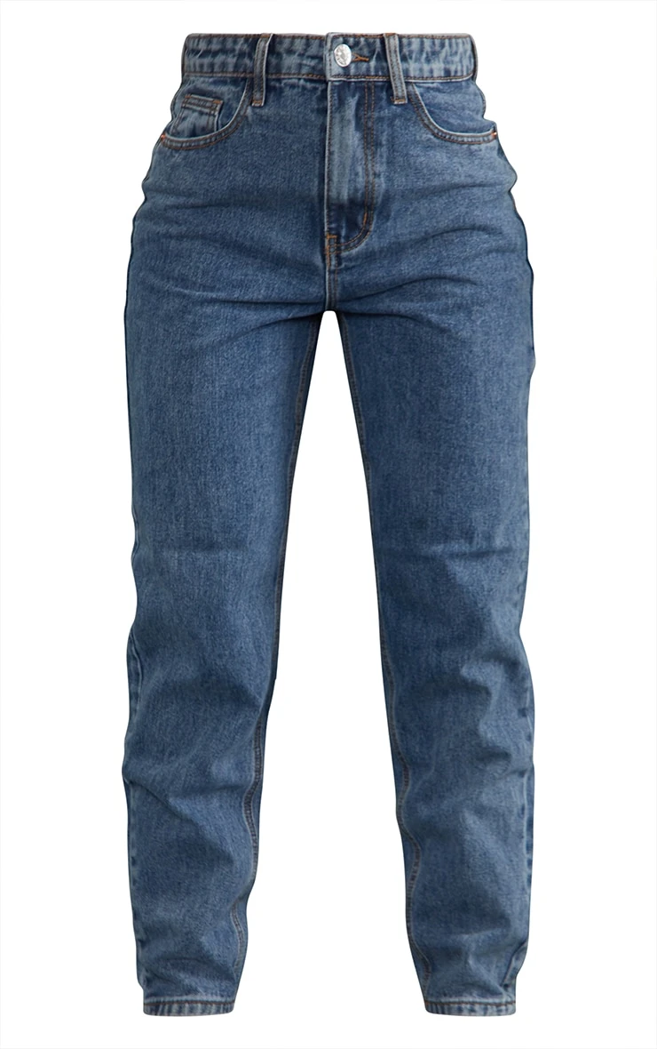 PRETTYLITTLETHING Vintage Wash Mom Jeans 5 PRETTYLITTLETHING Vintage Wash Mom Jeans - Image 5