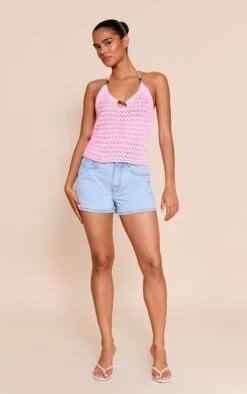 Pink Crochet Bead Detail Halter Top -Pretty Little Thing Shop 019c3d3028ce86ae1494ccb25f648fc4c413d532 CNO0159 3 pink crochet bead detail halter top