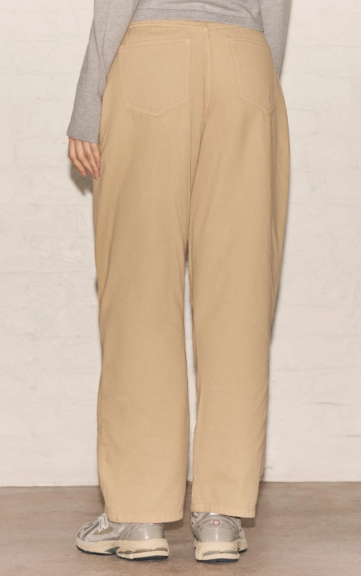 Prettylittlething Sand Carpenter Seam Detail Jeans 3 Prettylittlething Sand Carpenter Seam Detail Jeans - Image 3