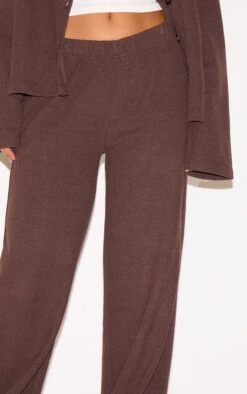 Prettylittlething Brown Heavy Brushed Rib Slouchy Wide Leg Pants -Pretty Little Thing Shop 029c34e76a19895301365d3912586b90a19994a3 cnm0649 4