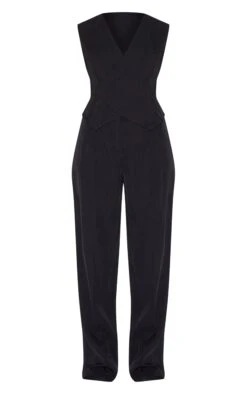 Prettylittlething Black Woven Asymmetric Detail Vest Straight Leg Jumpsuit 9 Prettylittlething Black Woven Asymmetric Detail Vest Straight Leg Jumpsuit -Pretty Little Thing Shop 0304a3c79e9c60060eb394933ee4d1e99b5ae0f0 cnl7233 5