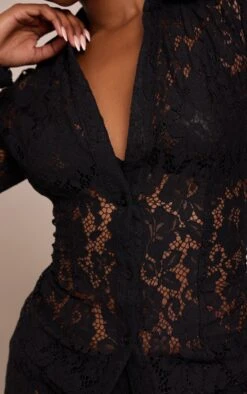 Prettylittlething Black Lace Long Sleeve Shirt -Pretty Little Thing Shop 030eb33eac3b34b46a7851659555c4afbdad394b CNO4211 4 black lace long sleeve shirt