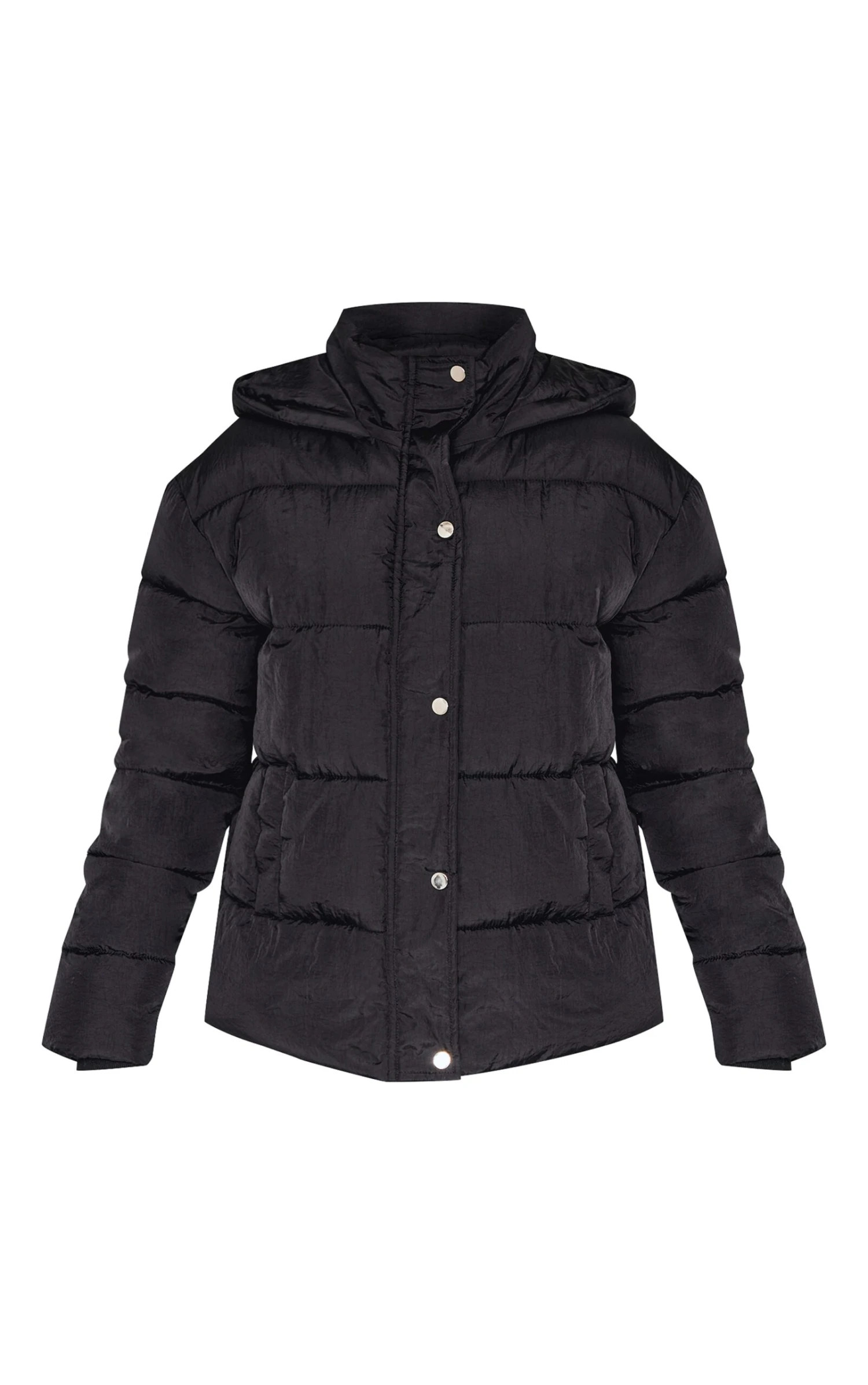 Black Hooded Puffer Jacket 5 Black Hooded Puffer Jacket - Image 5