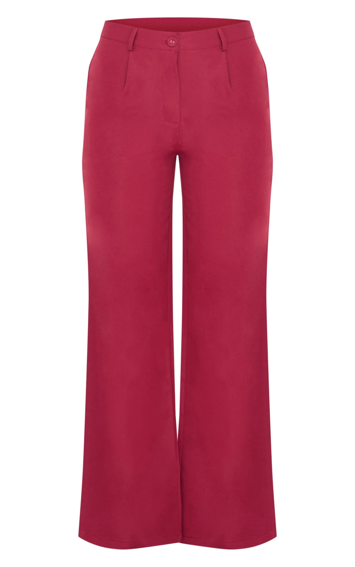Prettylittlething Burgundy Peach Skin Straight Leg Pants 5 Prettylittlething Burgundy Peach Skin Straight Leg Pants - Image 5