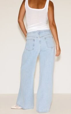 Prettylittlething Light Blue Mid Waisted Denim Jeans -Pretty Little Thing Shop 03e51768b122b42588f4538a2d9ceafc6c46c9ac CNM9098 3 light blue mid waisted denim jeans