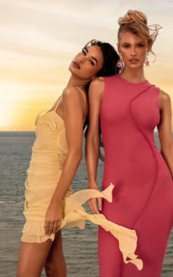 Prettylittlething Yellow Chiffon Bodycon Dress -Pretty Little Thing Shop 04980954363cdfdfbf454514bec1812cb49b602f cni5920 4