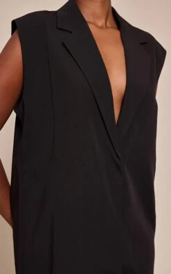 Prettylittlething Black Woven Tailored Waist Coat Dress -Pretty Little Thing Shop 0498f55a3621809861947482a48e5f4e840f4f86 CNO3228 4 black woven tailored waist coat dress