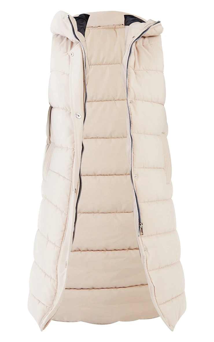 Prettylittlething Stone Panel Padded Longline Vest 5 Prettylittlething Stone Panel Padded Longline Vest - Image 5