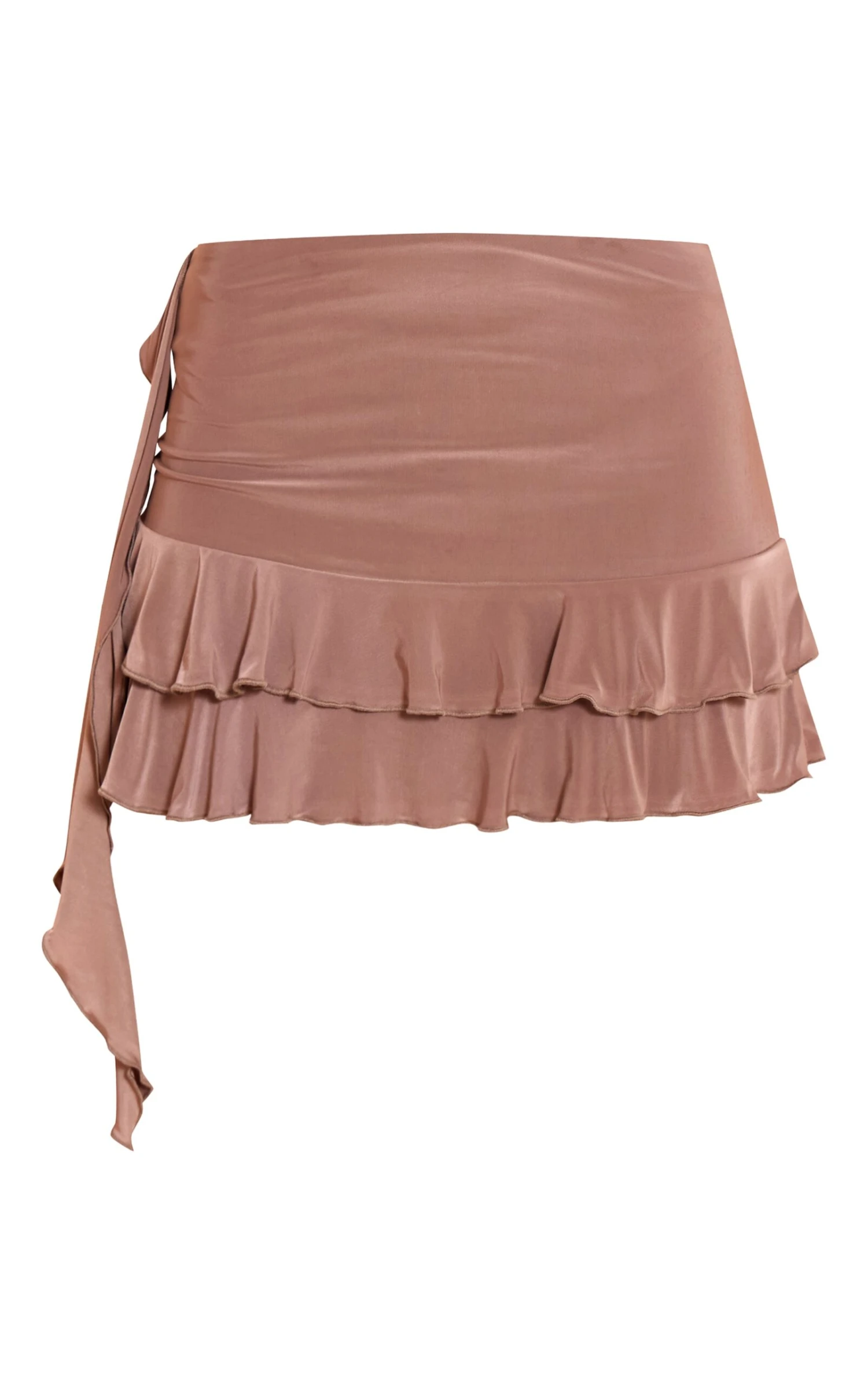 Prettylittlething Mushroom Slinky Ruffle Mini Skirt 6 Prettylittlething Mushroom Slinky Ruffle Mini Skirt - Image 6