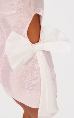 Prettylittlething Pink Sequin Cut Out Bow Detail Mini Dress -Pretty Little Thing Shop 05e8b3828caf3b5f49466e02acc880e5bcbb4837 cnk6965 4