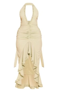Sage Ruffle Detail Plunge Sleeveless Maxi Dress -Pretty Little Thing Shop 06b9fbdafe397da6d2ca5d299e50425925086a92 CNO1504 5 sage ruffle detail plunge sleeveless maxi dress