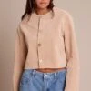 Prettylittlething Sand Round Neck Gold Button Suede Jacket -Pretty Little Thing Shop 08274a28f15a22af17f105df48dd6b9749270d74 CNN8320 1 sand round neck gold button suede jacket