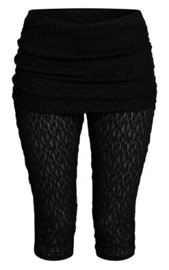 Prettylittlething Black Lace Fold Over Capri's -Pretty Little Thing Shop 08469c8d5fc0657b50947082837a7023956888f6 CNO5228 5 black lace fold over capri s