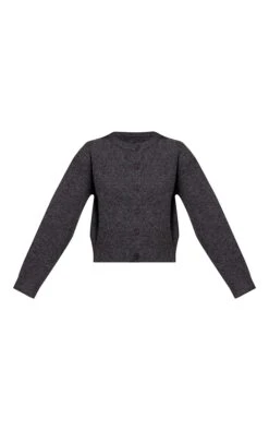 Prettylittlething Charcoal Crew Neck Knit Cardigan -Pretty Little Thing Shop 085c84830eb8179ebeadd98bb414f525f7d0fd99 CNN6372 5 charcoal crew neck knit cardigan