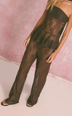 Dark Brown Lace Straight Leg Pants 8 Dark Brown Lace Straight Leg Pants -Pretty Little Thing Shop 088b7398831137c8929cf0ec3659bc3d72e972c2 CNO0585 4 dark brown lace straight leg trousers
