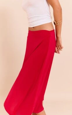 Prettylittlething Red Asymmetric Hem Slinky Midi Skirt -Pretty Little Thing Shop 08e3a8aa9f17243639b268a8c4056faa18b85a70 CNN0050 4 red asymmetric hem slinky midi skirt