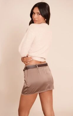 Brown Satin Belted MiniSkirt 8 Brown Satin Belted MiniSkirt -Pretty Little Thing Shop 09e773ba68b22090fdacaaf872a76bf1f171f9cc CNO2126 3 brown satin belted mini skirt