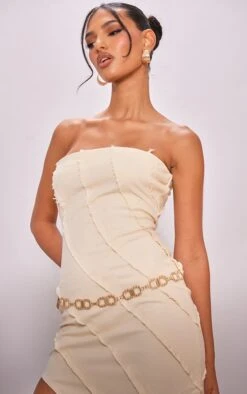 Prettylittlething Stone Frayed Seam Detail Asymmetric Denim Midi Dress -Pretty Little Thing Shop 0a1bbb4f6cc8725bf6a62d80376621383a6a7eeb cnf2175 4