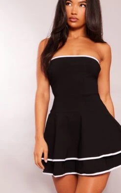 Prettylittlething Black Stretch Woven Contrast Tiered Shift Dress -Pretty Little Thing Shop 0a366adae9b7f75b48a38a1c99f18dffbbb1f49d cng7945 4