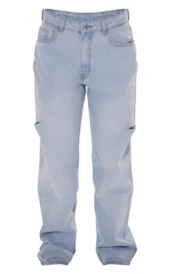 PRETTYLITTLETHING Light Blue Wash Thigh Split Boyfriend Jeans -Pretty Little Thing Shop 0a36fd050e76a7d217bab1d3903f49f8e8fccb95 cng4447 5