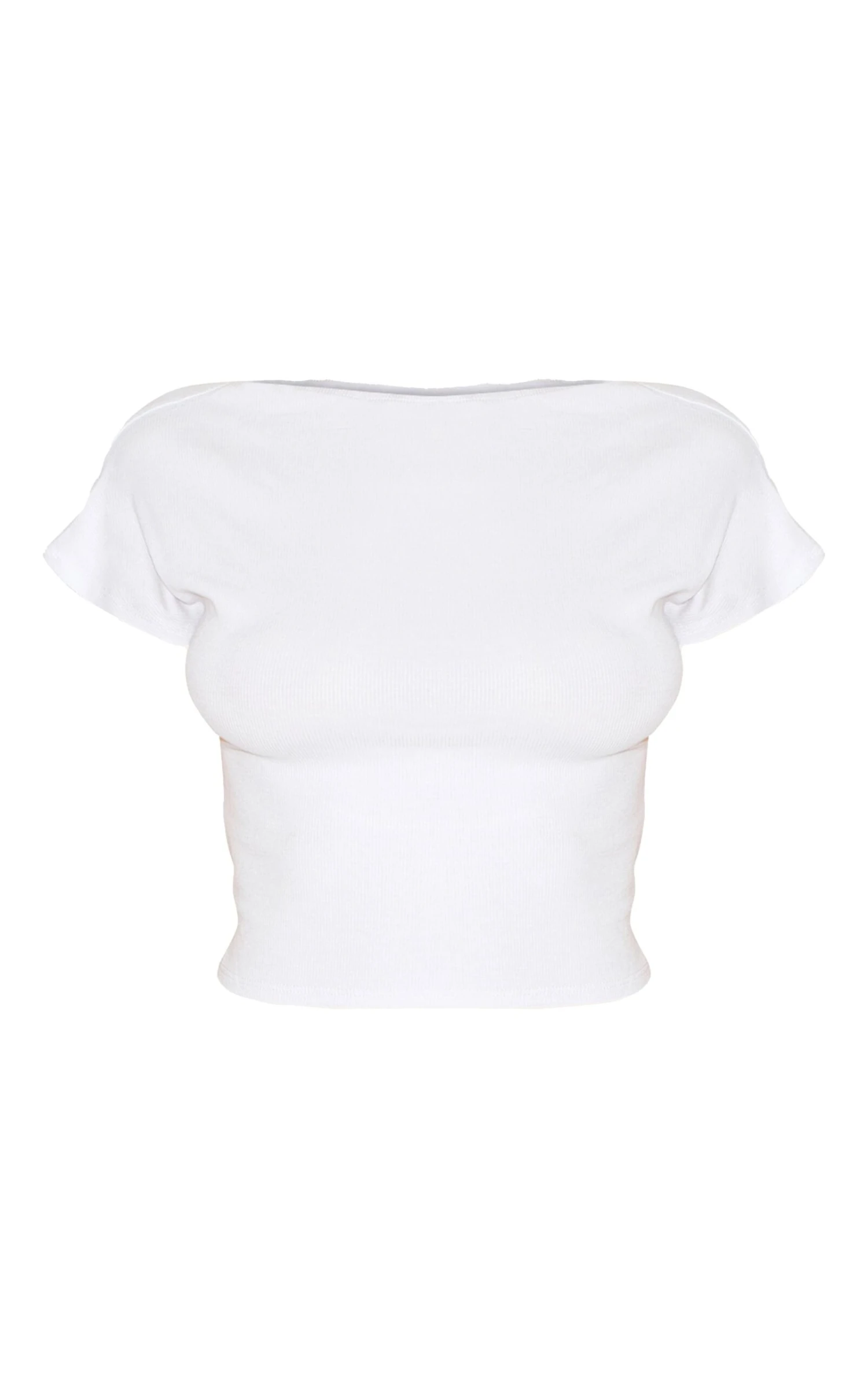 Prettylittlething White Soft Rib Backless Top 5 Prettylittlething White Soft Rib Backless Top - Image 5
