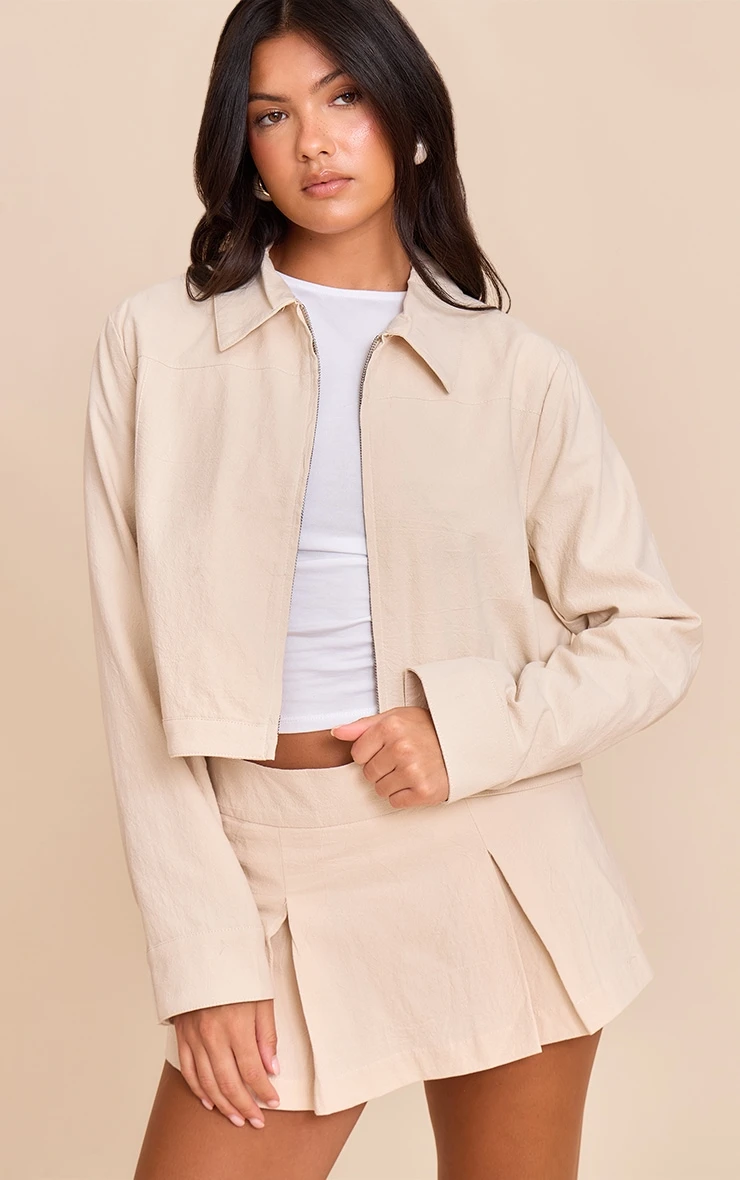 Prettylittlething Cream Cotton Mini Skirt 1 Prettylittlething Cream Cotton Mini Skirt