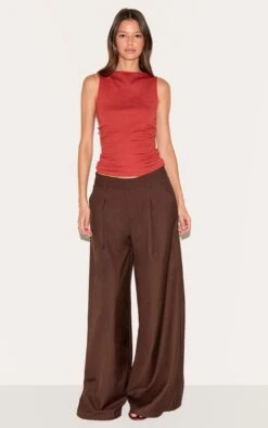 Prettylittlething Rust Fine Knit High Neck Sleeveless Top -Pretty Little Thing Shop 0b1f12701b9e0ad1004dd7a8be654633d28f9b60 CNL7685 3 rust fine knit high neck sleeveless top