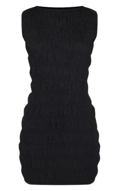 Prettylittlething Black Boat Neck Shirred Bodycon Dress -Pretty Little Thing Shop 0b5329649293eb2ee2f3a6bcb3edc439f51ab837 CNM3570 5 black boat neck shirred bodycon dress