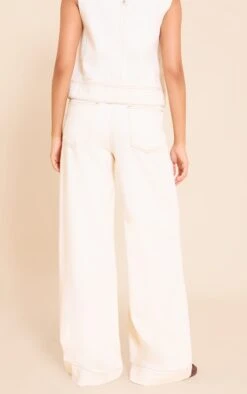 Prettylittlething Ecru Seam Detail Wide Leg Jeans -Pretty Little Thing Shop 0c238ab5ad71d7ce29c95cafcd72955215d459d4 CNL7795 3 ecru seam detail wide leg jeans