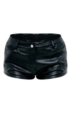 Prettylittlething Black Faux Leather Low Rise Hot Pants -Pretty Little Thing Shop 0c319e974d6e55a065986766616d65504b62e858 cnk1814 6
