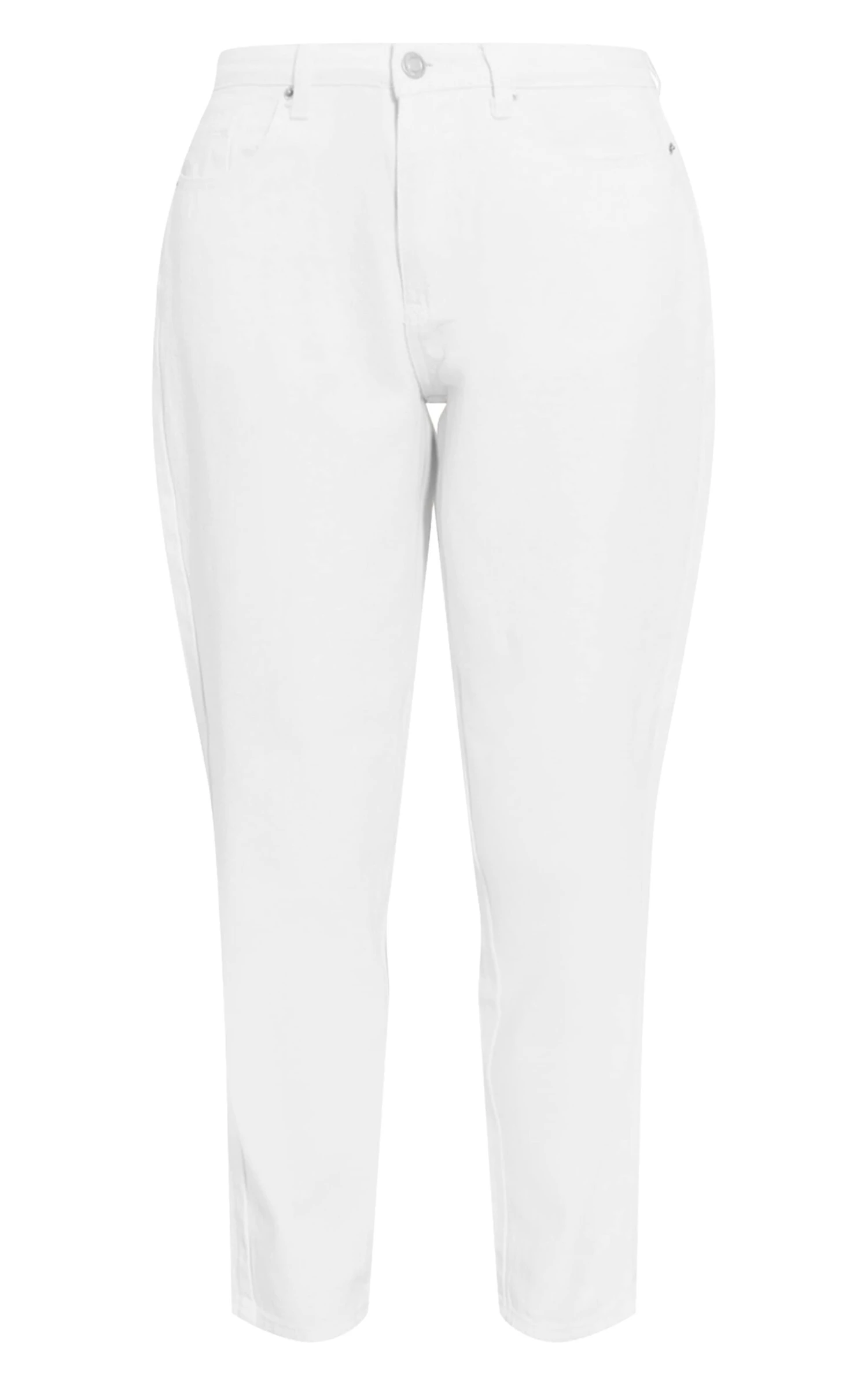 Prettylittlething White High Waist Mom Style Jeans 5 Prettylittlething White High Waist Mom Style Jeans - Image 5