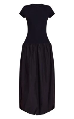 Black Dropped Waist T Shirt Puff Ball Hem Maxi Dress 9 Black Dropped Waist T Shirt Puff Ball Hem Maxi Dress -Pretty Little Thing Shop 0c727af5be612a6cc5e814e94108b27c0b0830ef CNO2453 5 black sleeveless straight neck shift dress