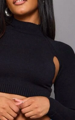 Prettylittlething Black Soft Knit Cut Out Crop Sweater -Pretty Little Thing Shop 0d6d4073582c1d07a2f87f842b2887c3abffdeac cnf4776 4