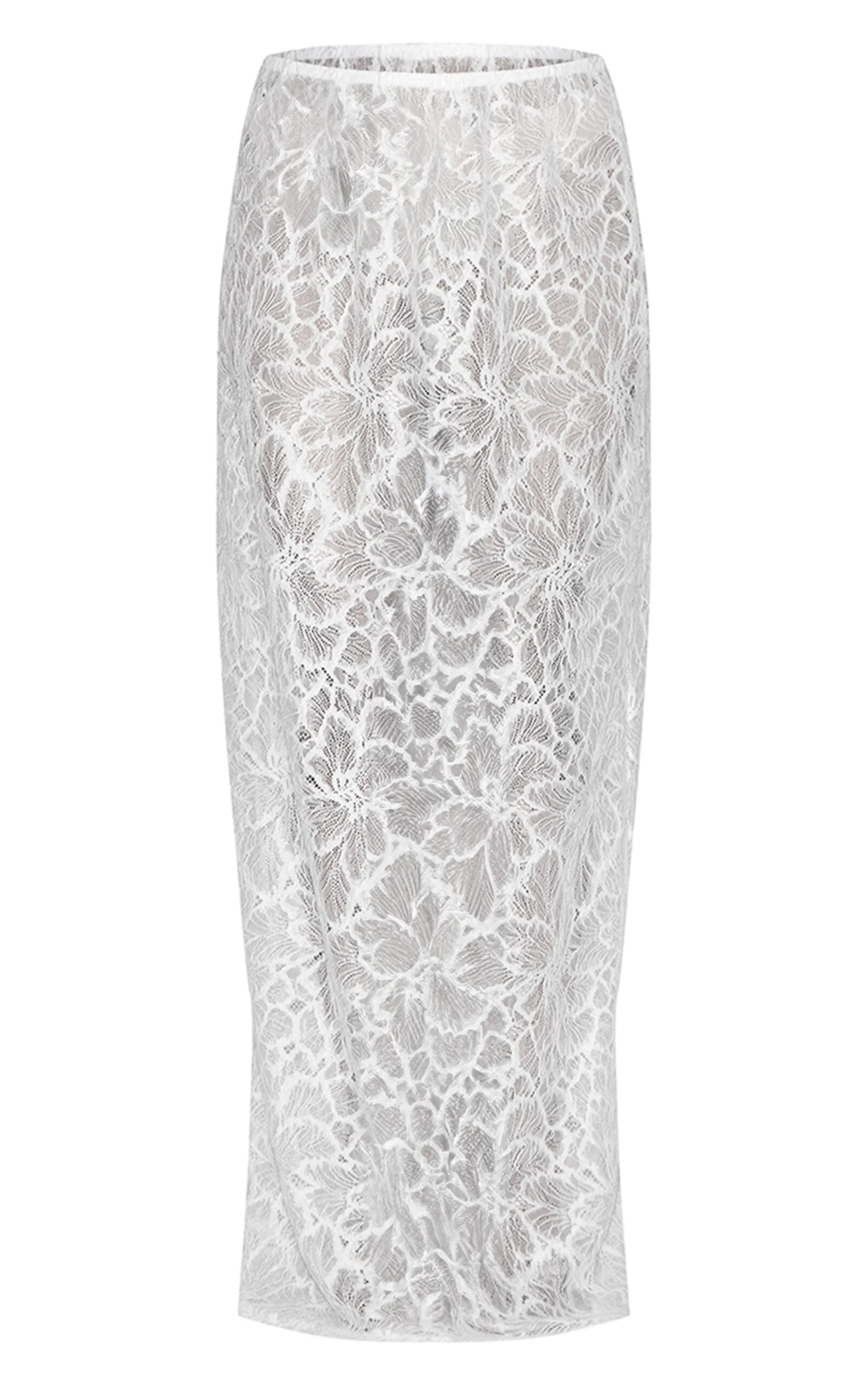 White Lace Floaty Maxi Skirt 5 White Lace Floaty Maxi Skirt - Image 5