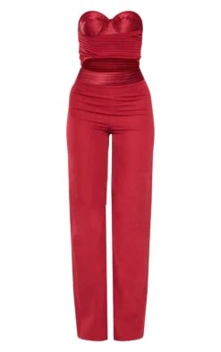 Prettylittlething Cherry Red Ruched Corset Cut Out Jumpsuit -Pretty Little Thing Shop 0e69888b80efd7f93a1719465b1cb972116a0fa6 cni5804 5