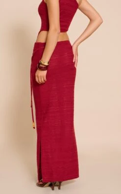 Red Textured Bead Asymmetrical Maxi Skirt 7 Red Textured Bead Asymmetrical Maxi Skirt -Pretty Little Thing Shop 0e78622442c490b49717af60ad857699e28e4149 CNO0060 3 red textured bead asymmetrical maxi skirt