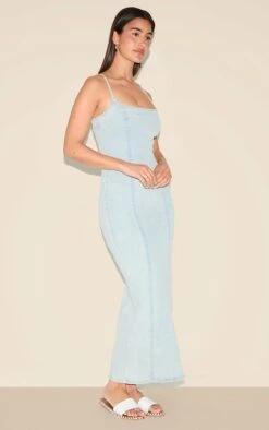 Prettylittlething Light Blue Cami Strap Denim Midaxi Dress -Pretty Little Thing Shop 0e7c402185cf564c12a2f925153a4029a6202829 CNL7945 3 light blue cami strap denim midaxi dress