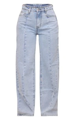 Prettylittlething Light Blue Washed Front Seam Detail Wide Leg Jeans -Pretty Little Thing Shop 0e8485f4eb60774520556eb354109b34f6ef9175 cnc1963 5