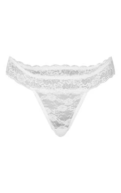 Prettylittlething White Basic Lace Thong -Pretty Little Thing Shop 0ee68b575988b4b17c4e82c1bc43dcd2db84fcb6 CMQ6190 5 white basic lace thong
