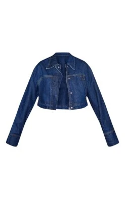 Indigo Concealed Placket Denim Jacket -Pretty Little Thing Shop 0fa59fc1203eaaf08d8b9c6085303eab325199c8 CNO2645 5 indigo concealed placket denim jacket
