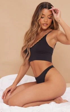 Prettylittlething Black Seamless Rib Lace Trim Longline Bra 7 Prettylittlething Black Seamless Rib Lace Trim Longline Bra -Pretty Little Thing Shop 101dab371bb41406999ede90a0a26970421c5f29 cmy6545 3