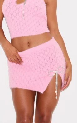 Prettylittlething Pink Textured Eyelash Knit Bow Trim Mini Skirt -Pretty Little Thing Shop 10ea22f3a36b70ea96746436d601cc6a8e836658 cnk3598 5