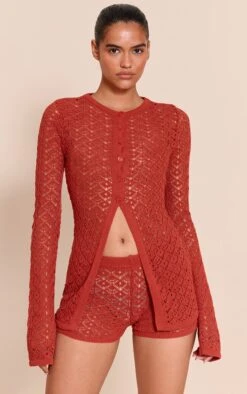 Rust Crochet Knit Mini Shorts 9 Rust Crochet Knit Mini Shorts -Pretty Little Thing Shop 119494a5c9bd859280bd5afdb94ccc1731fc0116 CNO2561 4 rust crochet knit mini shorts