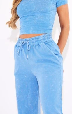 Blue Washed Wide Leg Sweatpants -Pretty Little Thing Shop 11e93e3eca9f818bed8d1d791f98c182a0b9f8f1 CNO2603 4 blue washed wide leg joggers