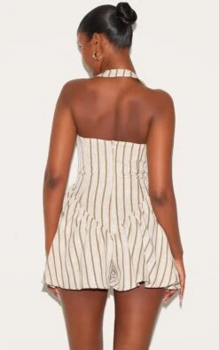 Prettylittlething Stone Pinstripe Linen Halter Neck Floaty Romper 6 Prettylittlething Stone Pinstripe Linen Halter Neck Floaty Romper -Pretty Little Thing Shop 128190f7b904397b7821274d718f88a620d8634b CNL9214 2 stone pinstripe linen halter neck floaty playsuit