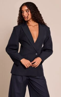 Prettylittlething Navy Asymmetric Detail Cocoon Sleeve Blazer 7 Prettylittlething Navy Asymmetric Detail Cocoon Sleeve Blazer -Pretty Little Thing Shop 12d7a7aa2d2674288b467f683d5cd713376ffb5d CNN8551 3 navy asymmetric detail cocoon sleeve blazer